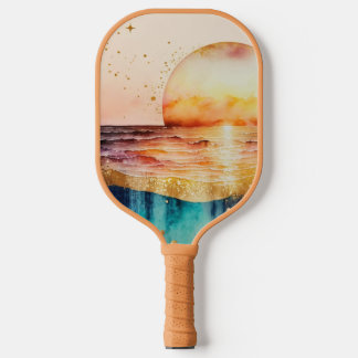 Das Design der Aquarell Beach Serie 3 Pickleball Schläger