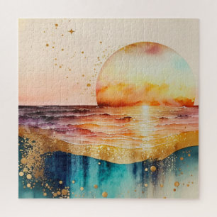 Das Design der Aquarell Beach Serie 3 Puzzle