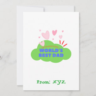 Das Design der besten Vater der Welt Feiertagskarte