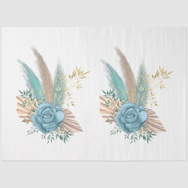 Das Design der Boho Bouquet-Serie 6 Seidenpapier (Vorderseite)