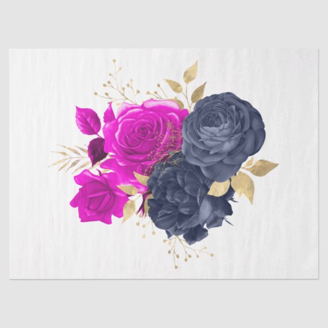 Das Design der Bouquet-Serie 28 Seidenpapier (Vorderseite)