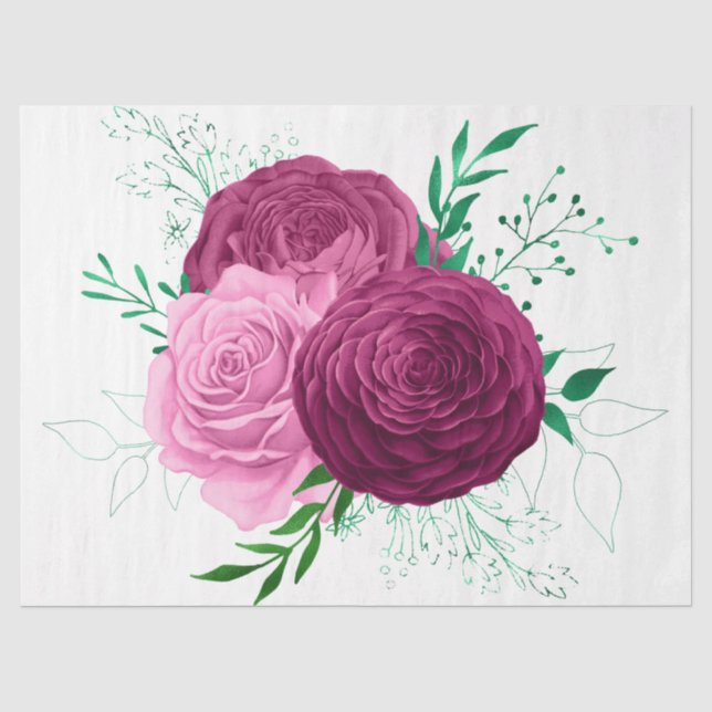 Das Design der Bouquet-Serie 67 Seidenpapier (Vorderseite)