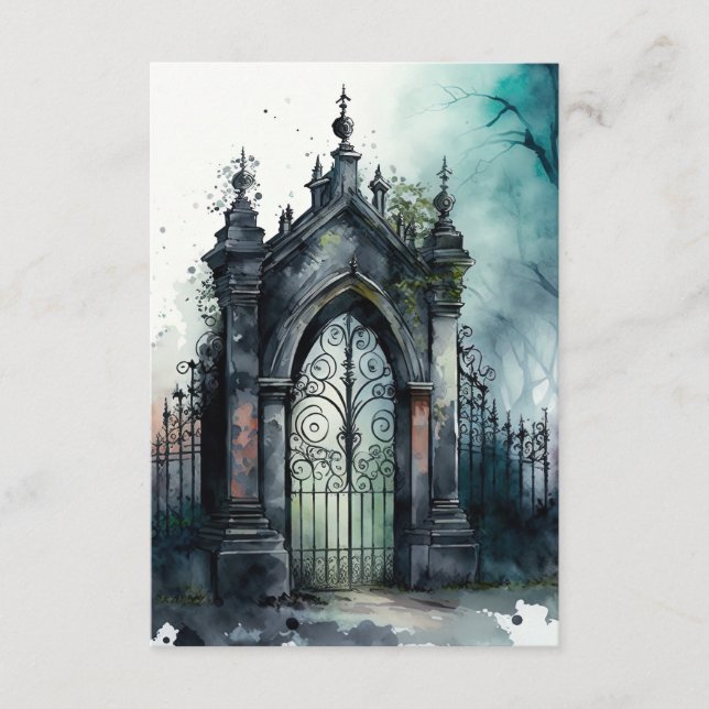 Das Design der gotischen Friedhof Gate Serie 11 Begleitkarte (Vorderseite)