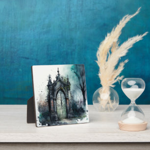 Das Design der gotischen Friedhof Gate Serie 11 Fotoplatte