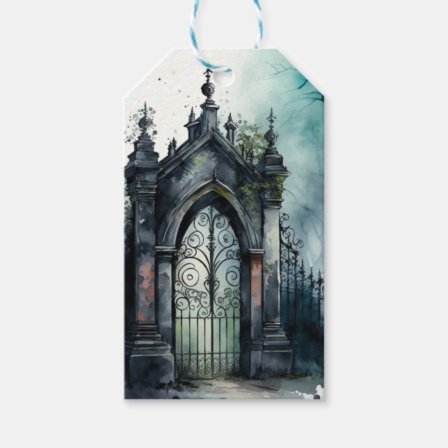 Das Design der gotischen Friedhof Gate Serie 11 Geschenkanhänger (Vorderseite)