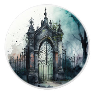 Das Design der gotischen Friedhof Gate Serie 11 Keramikknauf