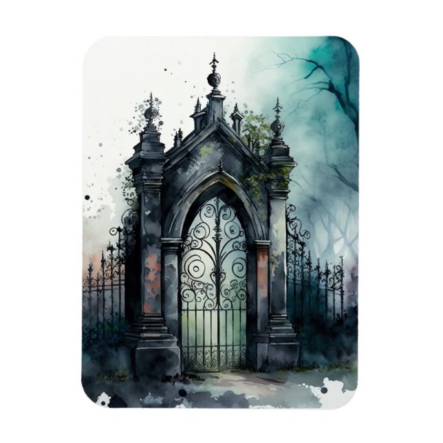 Das Design der gotischen Friedhof Gate Serie 11 Magnet (Vertikal)