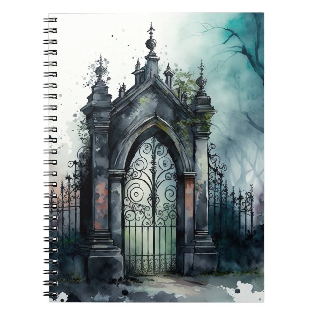 Das Design der gotischen Friedhof Gate Serie 11 Notizblock (Vorderseite)