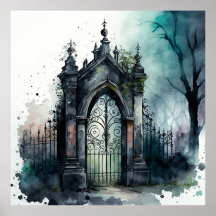 Das Design der gotischen Friedhof Gate Serie 11 Poster