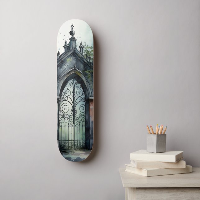 Das Design der gotischen Friedhof Gate Serie 11 Skateboard (Wandkunst)