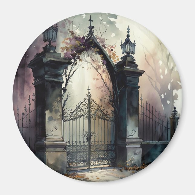 Das Design der gotischen Friedhof Gate Serie 12 Magnet (Vorne)