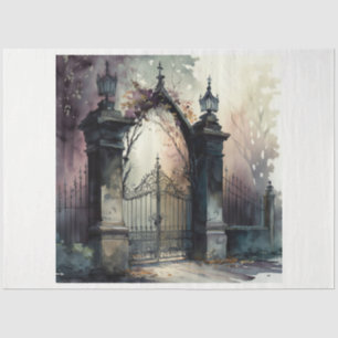 Das Design der gotischen Friedhof Gate Serie 12 Seidenpapier