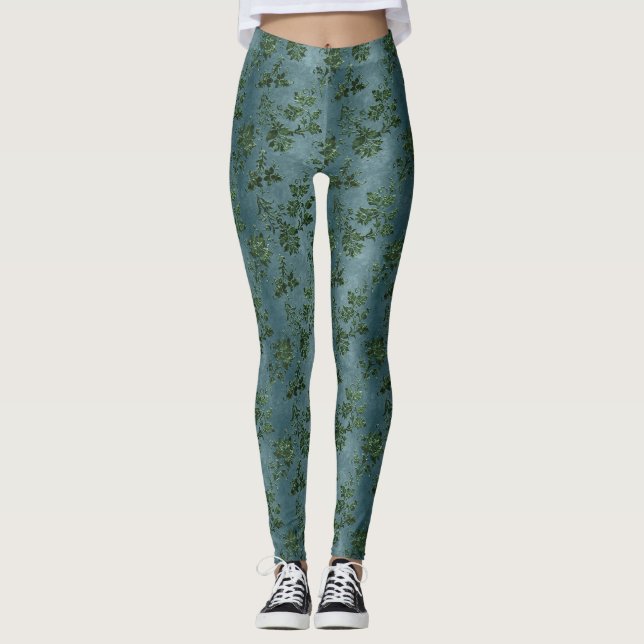 Das Design der grünen Velours-Serie 11 Leggings (Vorderseite)