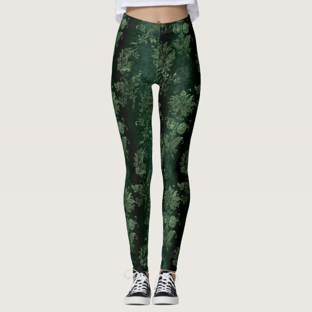 Das Design der grünen Velours-Serie 17 Leggings (Vorderseite)