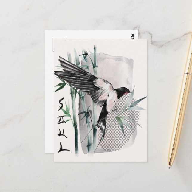 Das Design der Okinawa-Serie 14 Postkarte (Vorderseite/Rückseite Beispiel)