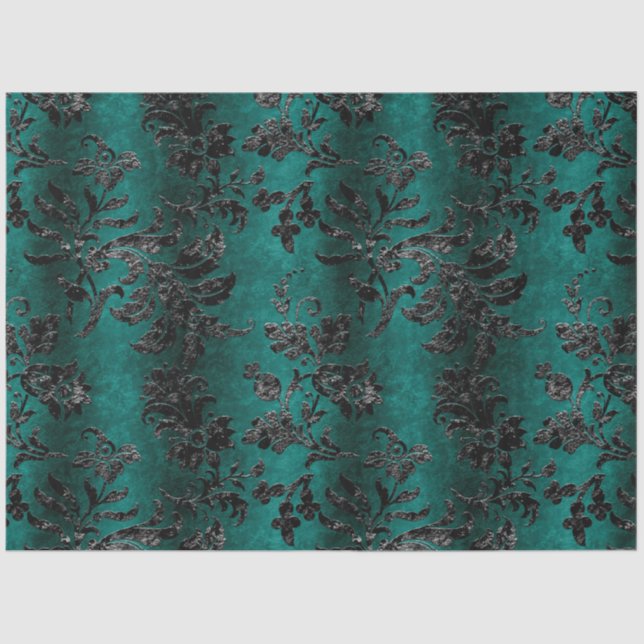 Das Design der schwarzen Velours-Serie 5 Seidenpapier (Vorderseite)