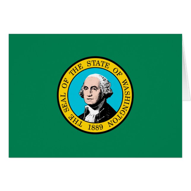 Das Design der Staatsflagge in Washington (Vorderseite (Horizontal))