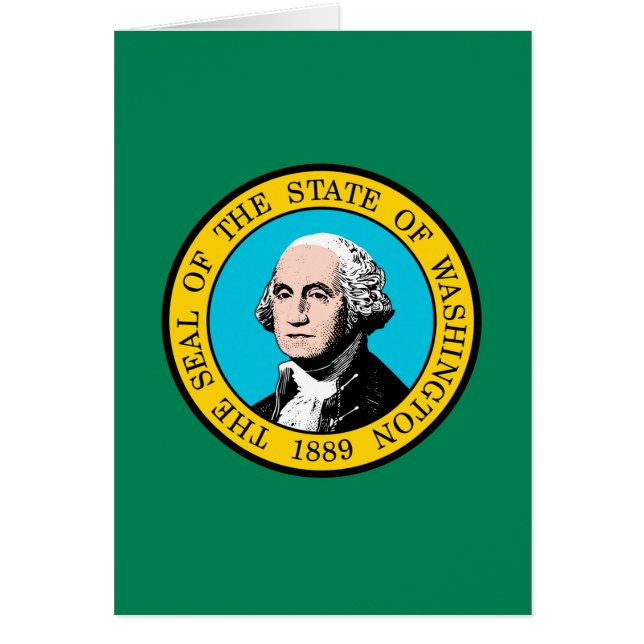 Das Design der Staatsflagge in Washington (Vorne)