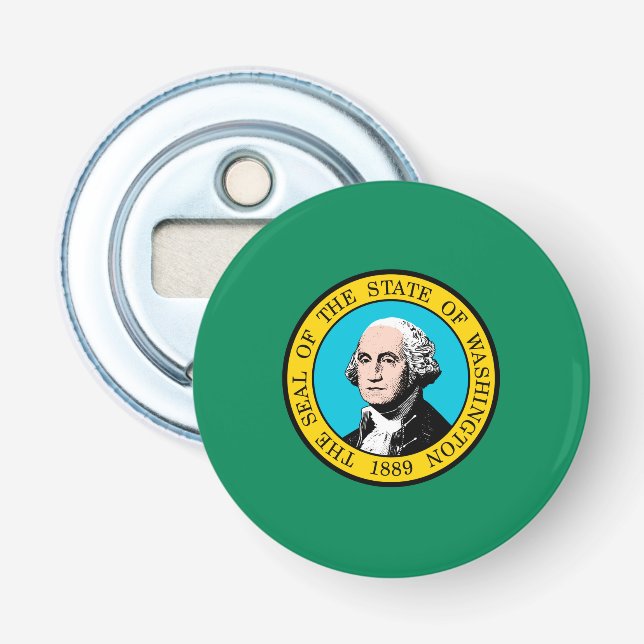 Das Design der Staatsflagge in Washington Flaschenöffner (Vorderseite)
