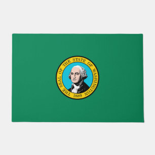 Das Design der Staatsflagge in Washington Fußmatte