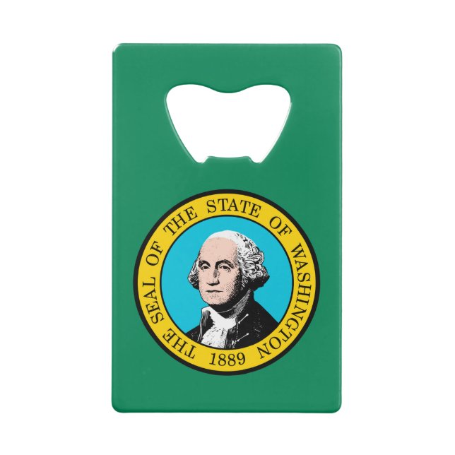 Das Design der Staatsflagge in Washington Geldbeutel Flaschenöffner (Rückseite)