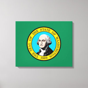 Das Design der Staatsflagge in Washington Leinwanddruck