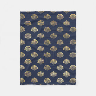 Das Design der Vintagen Art Deco Blume von Gold un Fleecedecke