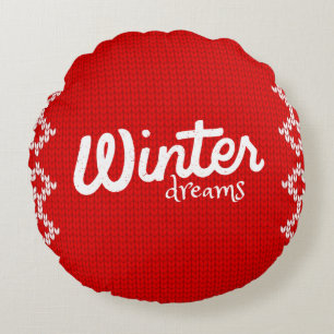 Das Design der Winterträume Rundes Kissen