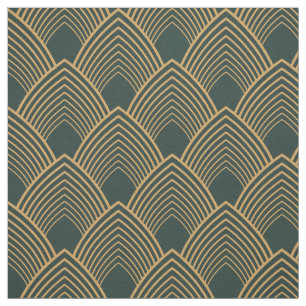 Das Design des Designs ist in Gold und Grün gehalt Stoff
