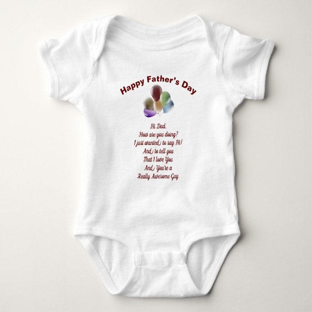 Das Design des glücklichen Vaters Baby Strampler (Vorderseite)