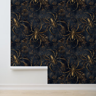 Das Design des "Golden Spider Insect"-Designs Tapete
