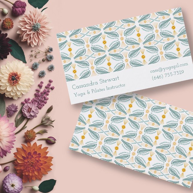 Das Design des Musters wird von Hand gezeichnet. G Visitenkarte (Pretty pattern custom business cards. Add your own text to customize.)