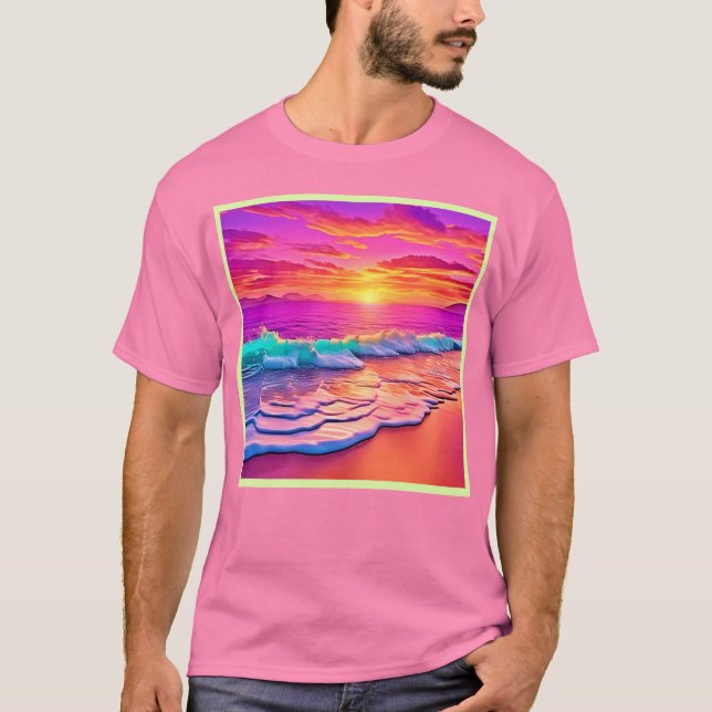 Das Design des Sonnenuntergangs T-Shirt (Vorderseite)