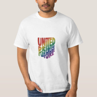 Das Design des T - Shirt "United Pride Bright Futu