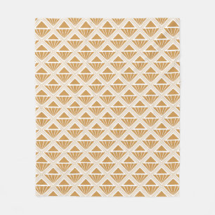Das Design ist in den Farben Gold und Weiß gehalte Fleecedecke