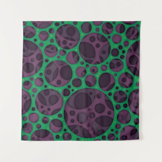 Das Design-Muster der Abstrakten schlanken Klammer Wandteppich (Vorderseite)