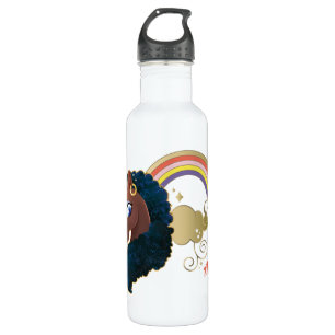 Das Design von Regenbogen und Wolken im Einhorn Edelstahlflasche