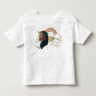 Das Design von Regenbogen und Wolken im Einhorn Kleinkind T-shirt