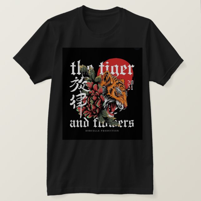 Das Design von Tiger und Drachendurst T-Shirt (Design vorne)