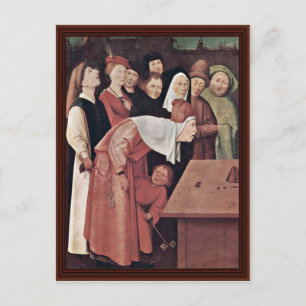 Das Detail des Conjurers. Von Hieronymus Bosch Postkarte