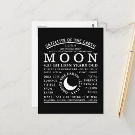 Das detaillierte Astronomiesymbol des Mondes Postkarte
