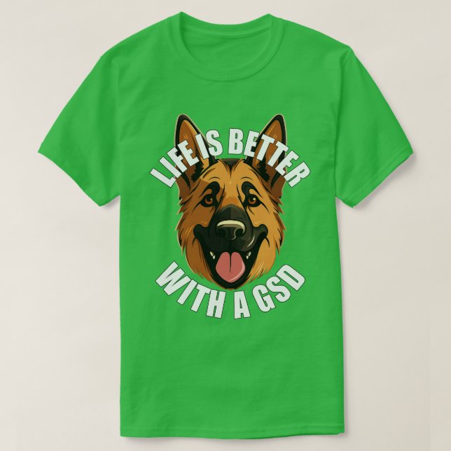 Das deutsche Schäferleben ist besser mit einem GSD T-Shirt (Design vorne)