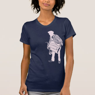 Das Dholi - Rosa auf Marine T-Shirt