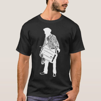 Das Dholi - Weiß auf Schwarzem T-Shirt