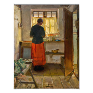 Das Dienstmädchen in der Küche Anna Ancher Fotodruck