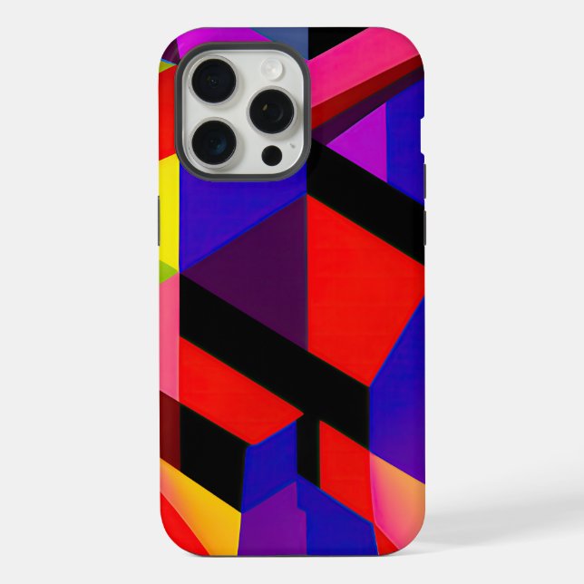 "Das digitale Mosaik: Eine hypermoderne Vision" iPhone Hülle (Rückseite)