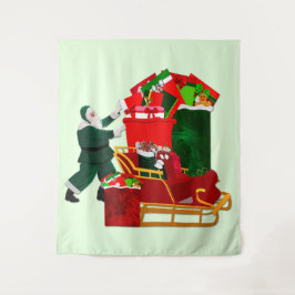 Das Dilemma des Weihnachtsmannes Wandteppich