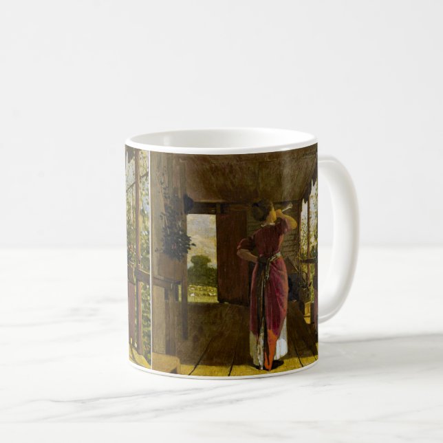 Das Dinner Horn von Winslow Homer Kaffeetasse (VorderseiteRechts)