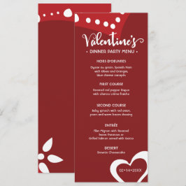 Das Dinner-Party des Custom Red Valentine Einladung