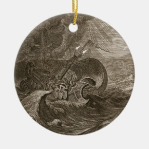 Das Dioscuri schützen ein Schiff, 1731 (Stich) Keramikornament